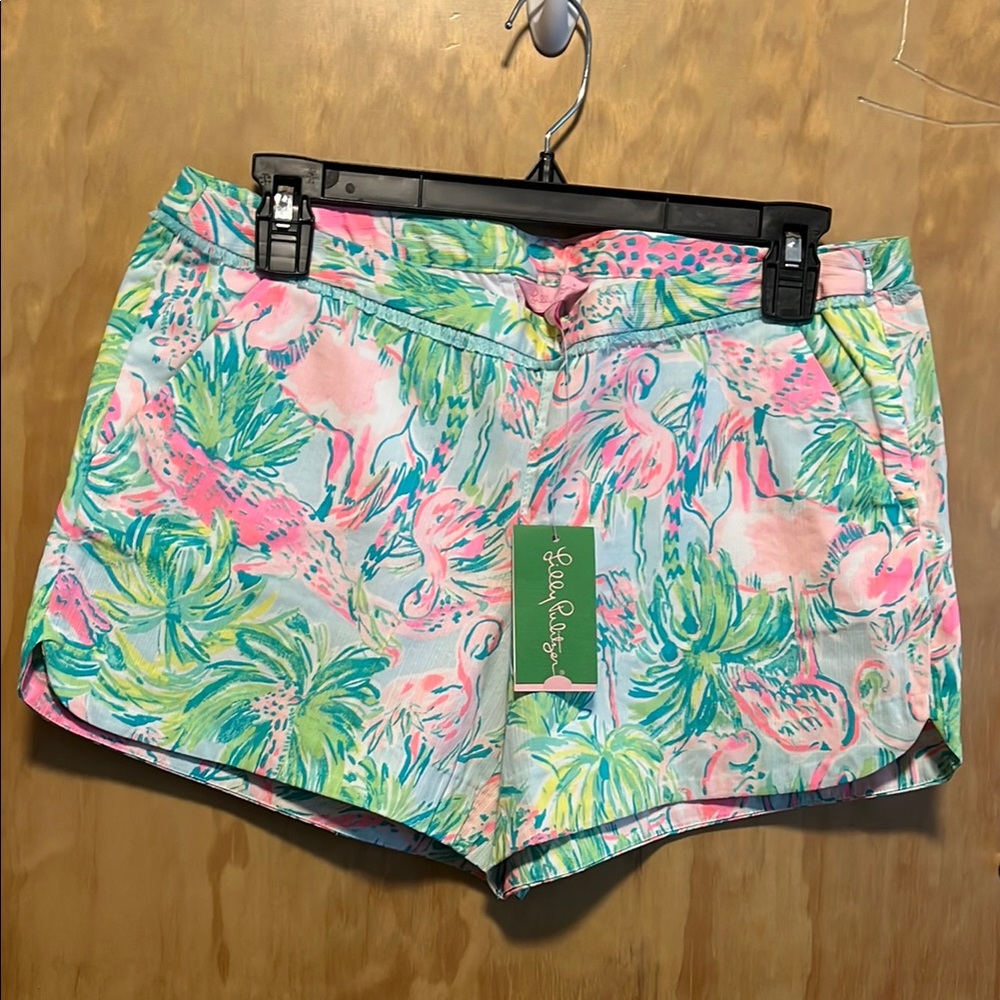 Lilly Pulitzer NWT Adie Short Seasalt Blue on Parade Print Shorts